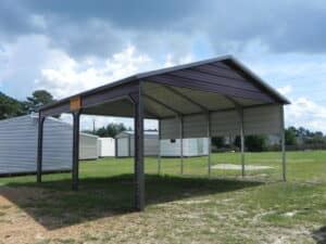 18x21 Side Drive with Drop Panel and siding Storage For Your Life Outdoor Options