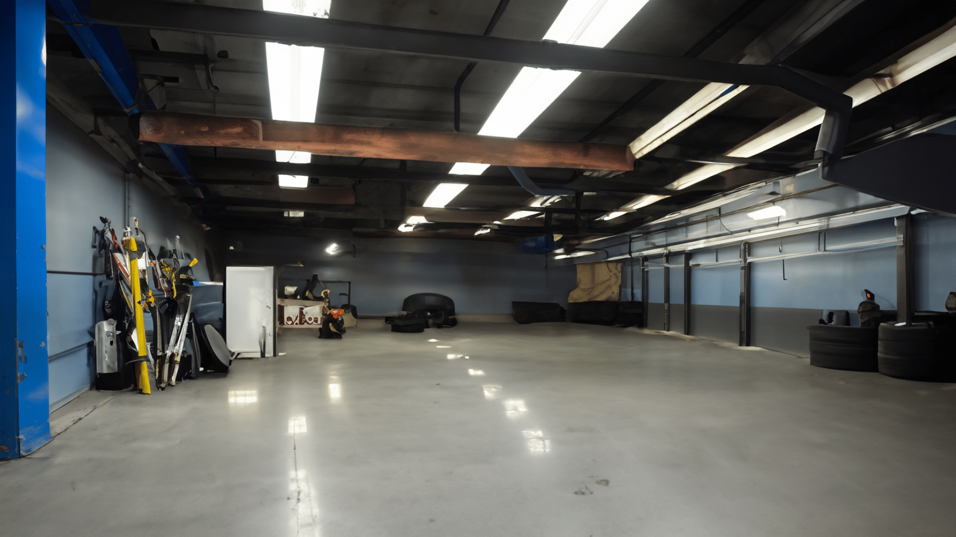 Metal Garge, Lighting, Garage