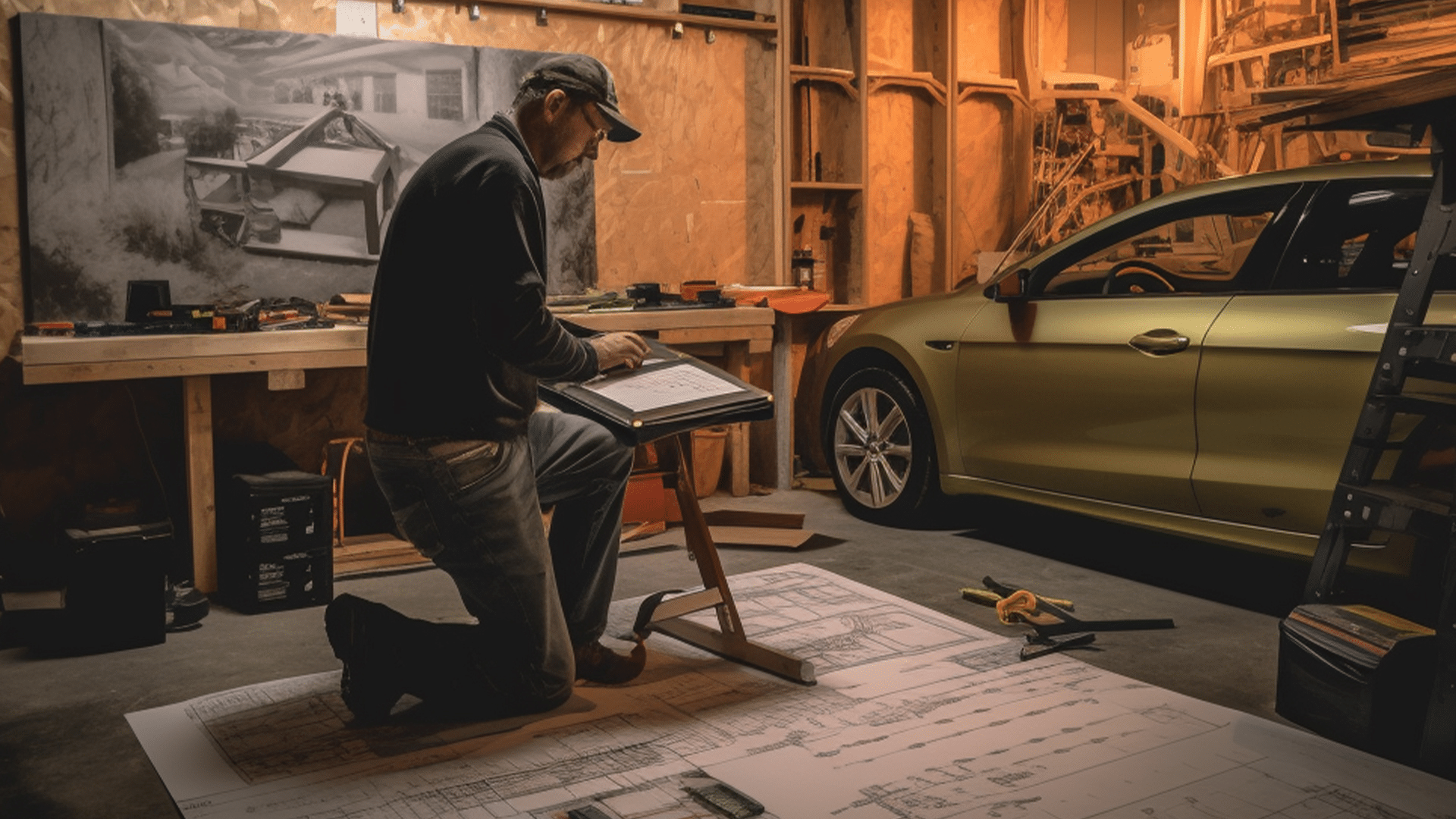 Garage Lighting, Light Preperation, Garage Construction