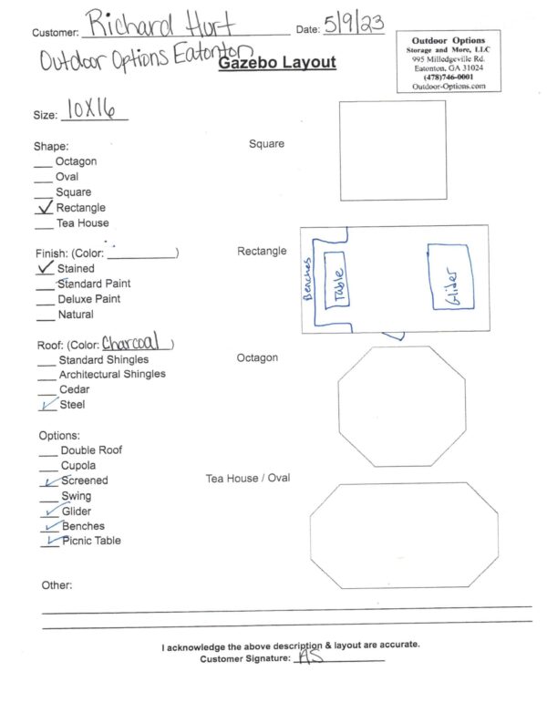Newnan Screened Rectangle Gazebo 10x16 - Image 2